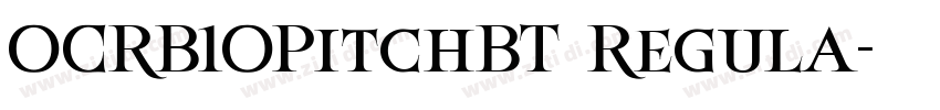 OCRB1OPitchBT Regula字体转换